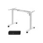 Height-adjustable desk frame with memory function, white