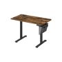 Electric height-adjustable desk 60x110x120cm., black/brown