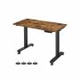 Height-adjustable electric desk 120 x 60 cm, vintage/black