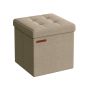 Pouf with storage space 30x30x30cm., beige