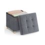 Hallway bench 38x38x40cm., dark gray/black