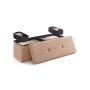 Ławka do przedpokoju 38x110x38cm, kremowo-czarna