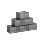 Shoe boxes, gray, 6pcs.