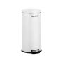 Stainless steel trash can, white
