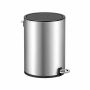 Small trash can, 3 liter capacity, silver color