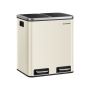 Trash can 30L., cream/black