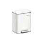 Trash can 36.6x30x42.5cm., white/gray