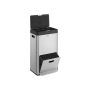 Trash can 60L., silver/black