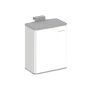 Trash can 25.8x15.2x32cm., white/gray