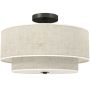Ceiling lamp, 3 × E14, White/black, Ø40 × 26 cm