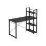 Desk with shelves 56x120x120cm., black