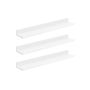 Set of 3 wall shelves 10x80x5cm., white