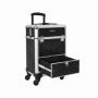 Cosmetic case with wheels, black