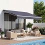 Markiza VEVOR RA250200-N, manualna, szara, 250 × 200 × 25 cm