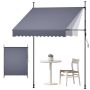 Markiza VEVOR SDA200120-S, manualna, szara, 200 × 210–310 × 110–150 cm