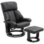 Massage chair with footrest Homcom, black