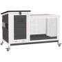 Small animal cage PawHut 92x52x67cm., gray/white