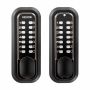 Mechanical keyless door lock VEVOR OL-601S3-07, Double-sided, 4-7 digit code, Brown