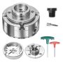 Uchwyt tokarski do drewna VEVOR CK4-4K-3SET-SS, 4-szczękowy, 3-częściowy, 102 × 102 × 78 mm