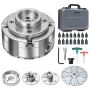 Uchwyt tokarski do drewna VEVOR CK4-4K-5SET-SS, zestaw 5 elementów, 102 × 102 × 78 mm