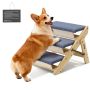 Drewniane schody dla zwierząt VEVOR ZD-25DOG05, 3 stopnie, 510 × 470 × 370 mm