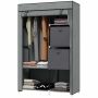 Szafa materiałowa Homcom 102x42,5x162,5cm., szaro-czarna