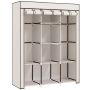 Тканевый шкаф Homcom 125x43x162,5см, кремовый/черный