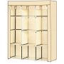 Szafa materiałowa Homcom 125x43x162,5cm, beż/czarny