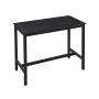 Industrial design dining table, black 120 x 60 x 90 cm