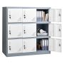 Szafka metalowa VEVOR W124P2507012-1, 9 drzwi, szara, 90 × 94 × 45 cm