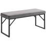 Ławka miękka Homcom 100x35x47cm, ciemnoszara/czarna