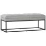 Ławka miękka Homcom 120x44x45,5cm, szaro-czarna