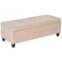 Ławka miękka z pojemnikiem Homcom 125x49x41,5cm, beżowo-czarna