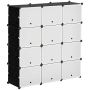 Modułowa szafka na buty Homcom 125x32x125cm, czarno-biała