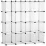 Półka modułowa Homcom 125x32x125cm, czarno-biała