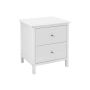 Bedside table/cabinet with 2 drawers, white