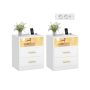 VASAGLE Custos bedside tables, 2 pcs, White, 35 × 50.2 × 40.1 cm