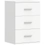 Bedside table 83D-160V90WT, 3 drawers, White, 40 × 60 × 35 cm