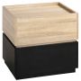 Stolik nocny Homcom 50x40x47,5cm, jasnobrązowy/czarny