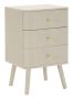 Stolik nocny Shy, 3 szuflady, 37,5 × 61 × 34 cm