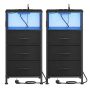 Stolik nocny SONGMICS, 2 szuflady i otwarta przegroda, 39,6 × 75,9 × 30 cm