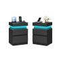 VASAGLE Kailyn bedside table, 2 drawers, 35 × 40 × 55 cm