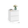 Stolik nocny VASAGLE LET621W02, 2 szuflady, 40 × 49 × 35 cm
