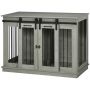 Klatka dla psa PawHut 120x60x88,5cm, szaro-czarna