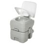 Toaleta kempingowa przenośna, 10 l / 20 l, szara, 41,5 × 42 × 36,5 cm