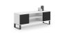 Stolik RTV Focus RTV 155x49x40 cm, biały / czarny