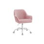 Office chair 62x62x93.5cm., pink/white