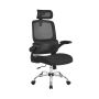 Office chair 62x62x122cm., black/silver color
