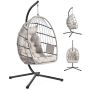 Fotel wiszący ze stojakiem SONGMICS GDC050WZ01, 98 × 103 × 195 cm
