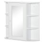 Wall-mounted bathroom cabinet Homcom 66x17x63cm., white
